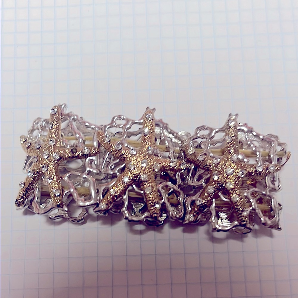 Silver and Gold Starfish Bracelet